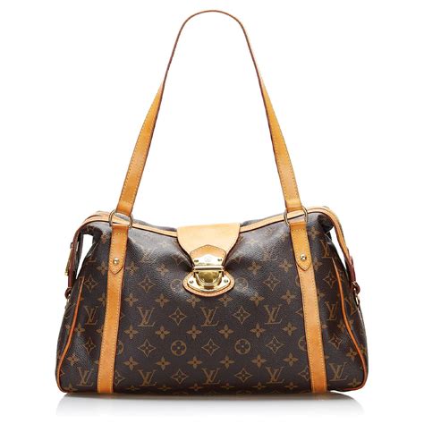 Stresa leather handbag Louis Vuitton Brown in Leather 